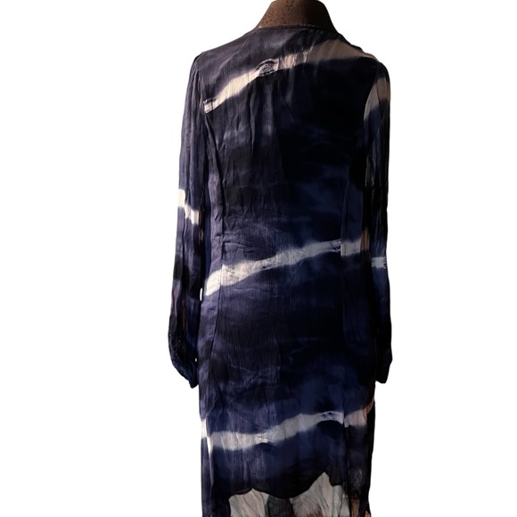 SOFT SURROUNDINGS Blue Himalaya Midi Dress Indigo Embroidered #2EJ67  XL - Picture 4 of 9